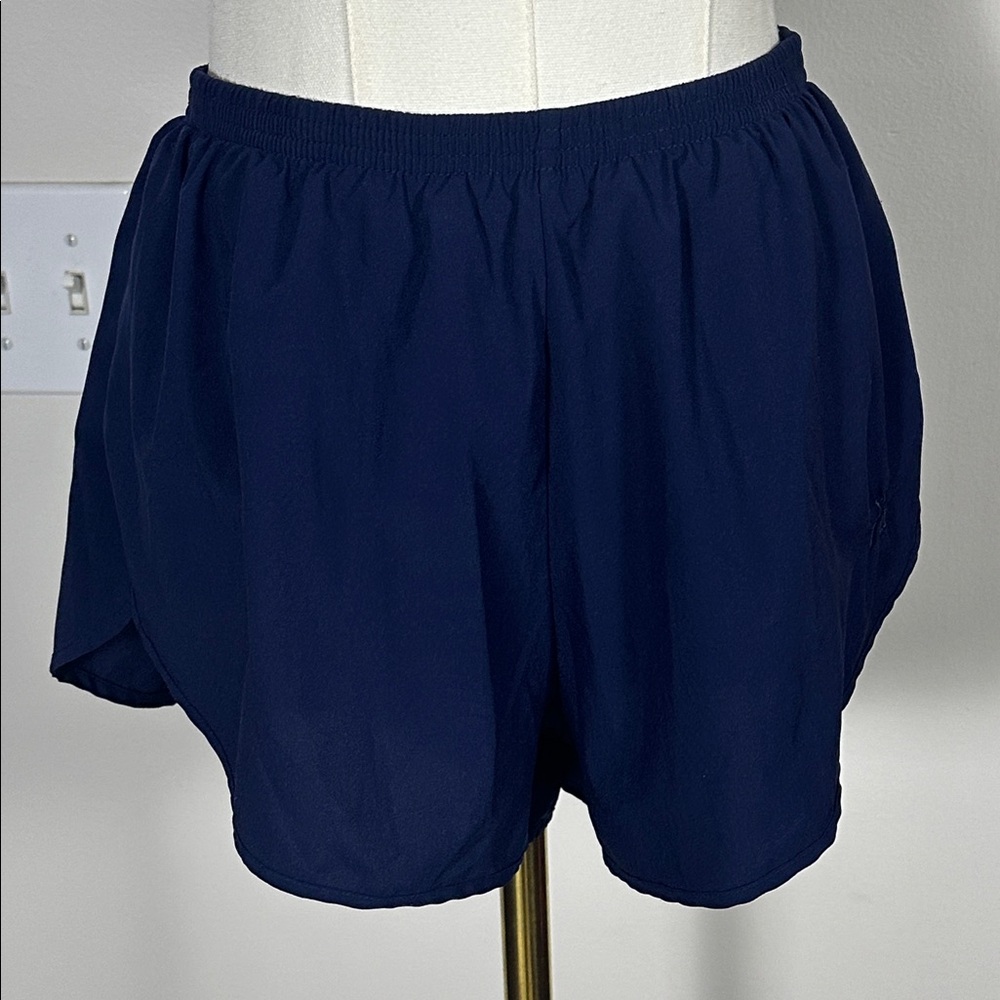 Brooks Lightweight Flowy Lined Athletic Running Shorts Curved Hem Stretch Blue M